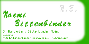 noemi bittenbinder business card